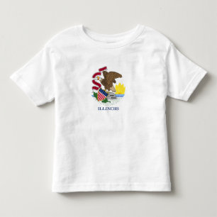 T-shirt Pour Les Tous Petits Drapeau de l'Illinois