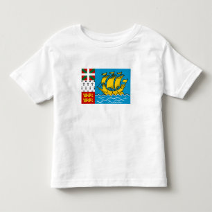T-shirt Pour Les Tous Petits Drapeau de Saint-Pierre-et-Miquelon