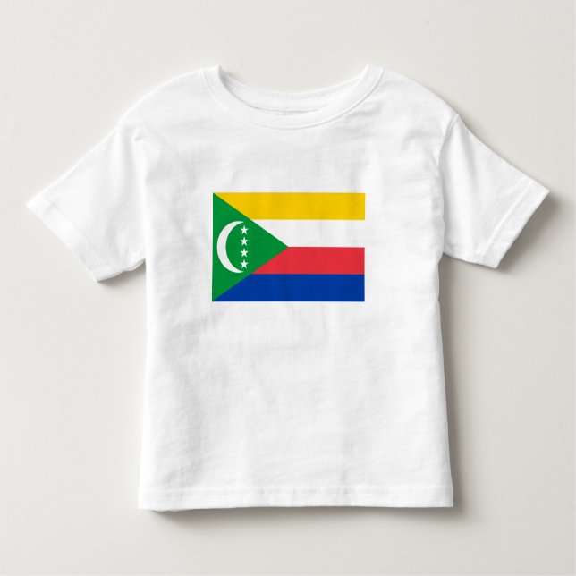 T-shirt Pour Les Tous Petits Drapeau des Comores (Devant)