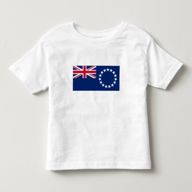 T-shirt Pour Les Tous Petits Drapeau des Îles Cook (Devant)