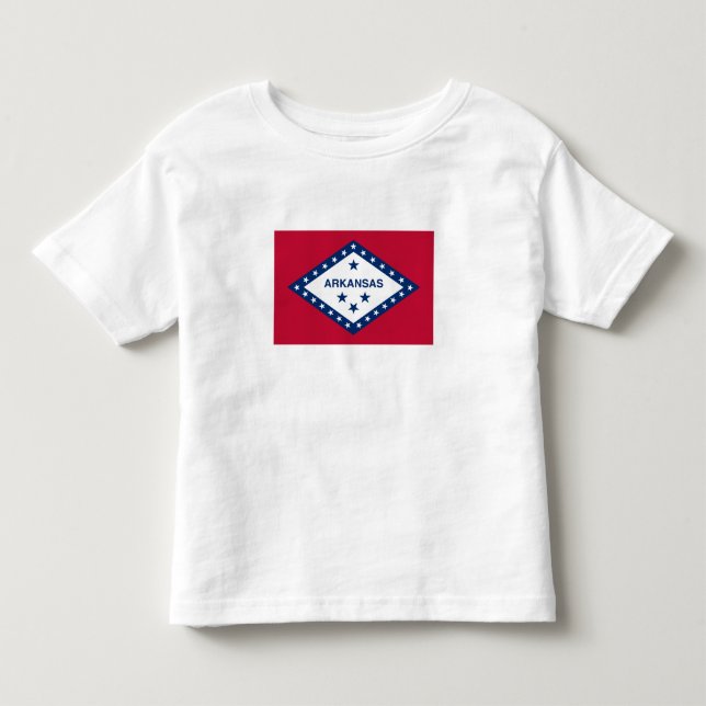 T-shirt Pour Les Tous Petits Drapeau d'État de l'Arkansas (Devant)