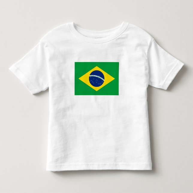 T-shirt Pour Les Tous Petits Drapeau du Brésil patriotique (Devant)