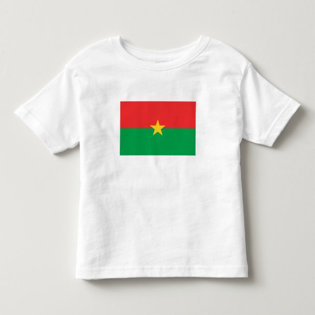 T-shirt Pour Les Tous Petits Drapeau du Burkina Faso patriotique (Devant)