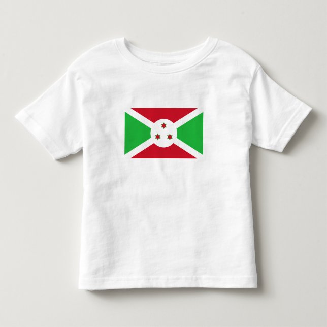 T-shirt Pour Les Tous Petits Drapeau du Burundi patriotique (Devant)