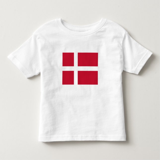 T-shirt Pour Les Tous Petits Drapeau du Danemark (Devant)
