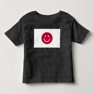 T-shirt Pour Les Tous Petits Drapeau du Japon avec visage souriant