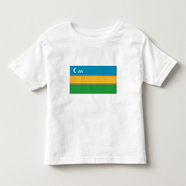 T-shirt Pour Les Tous Petits Drapeau du Karakalpakstan (Devant)