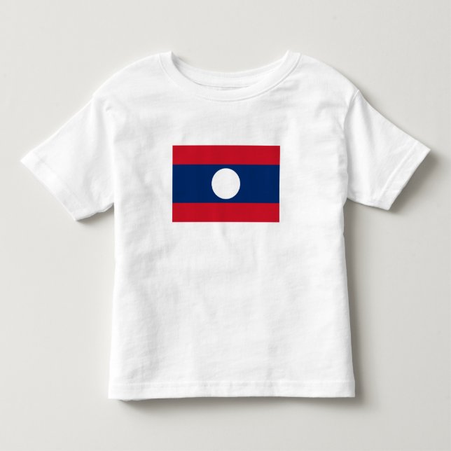 T-shirt Pour Les Tous Petits Drapeau du Laos (Devant)