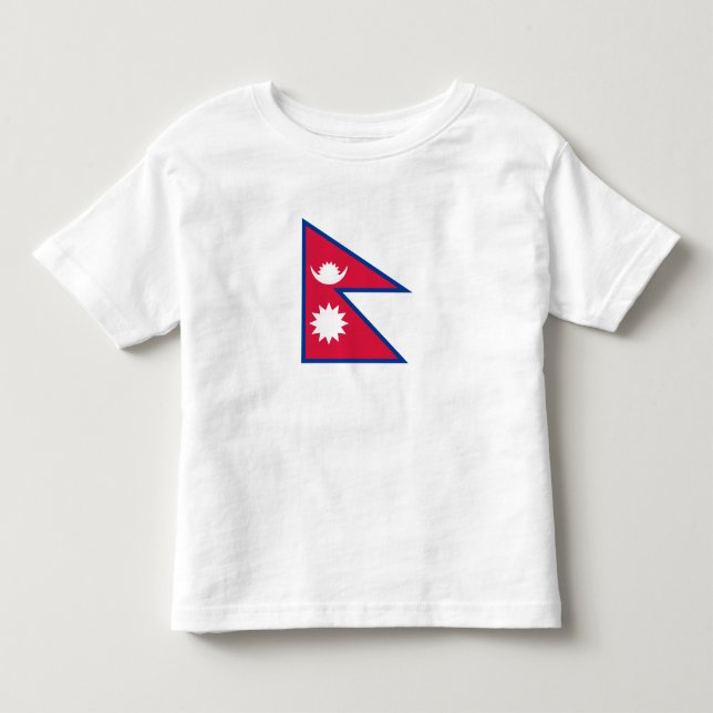 T-shirt Pour Les Tous Petits Drapeau du Népal (Devant)