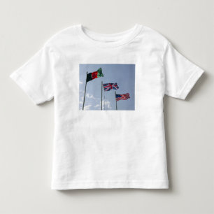 T-shirt Pour Les Tous Petits Drapeau du Royaume-Uni entre les drapeaux afghans 