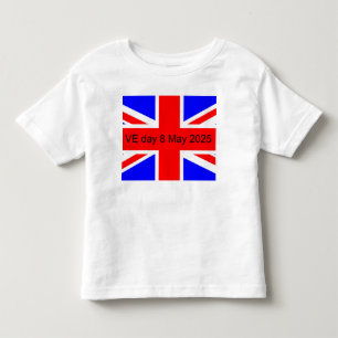 T-shirt Pour Les Tous Petits Drapeau du Royaume-Uni VE jour 2025