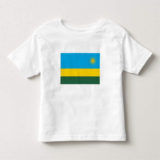 T-shirt Pour Les Tous Petits Drapeau du Rwanda (Devant)