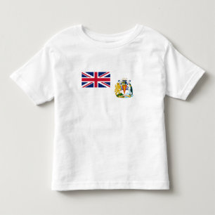 T-shirt Pour Les Tous Petits Drapeau du territoire antarctique britannique