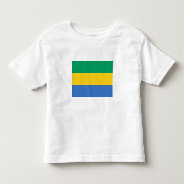 T-shirt Pour Les Tous Petits Drapeau Gabon (Devant)
