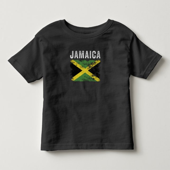 T-shirt Pour Les Tous Petits Drapeau jamaïcain en détresse - Drapeau jamaïcain (Devant)