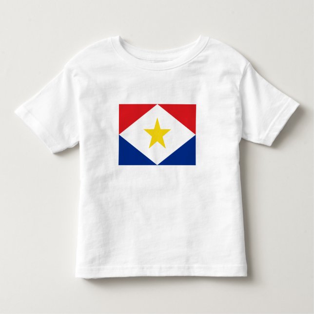 T-shirt Pour Les Tous Petits Drapeau Saba (Devant)