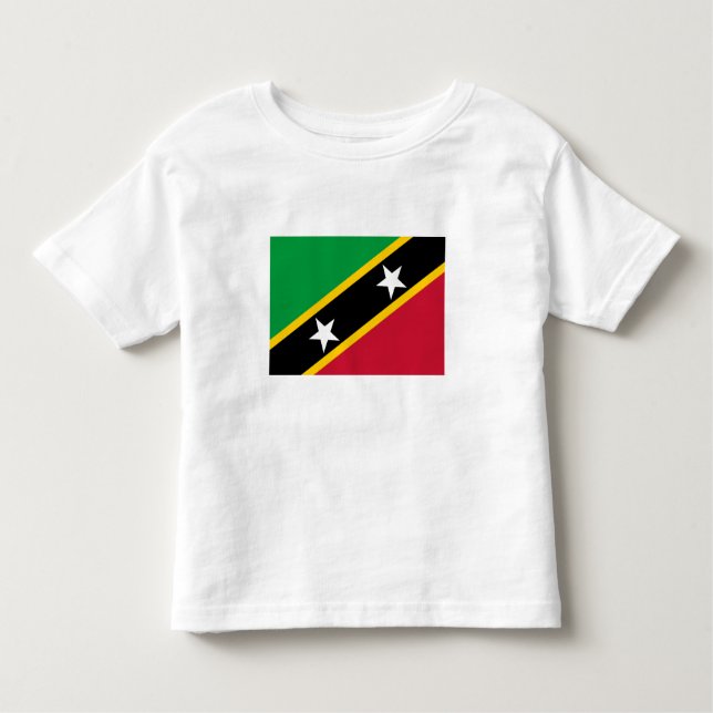 T-shirt Pour Les Tous Petits Drapeau Saint-Kitts-et-Nevis (Devant)