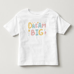 T-shirt Pour Les Tous Petits Dream Big Pastel Hearts