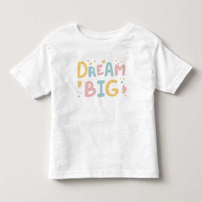 T-shirt Pour Les Tous Petits Dream Big Pastel Hearts (Devant)