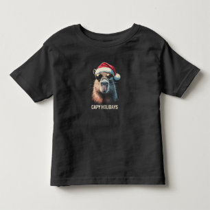 T-shirt Pour Les Tous Petits Drôle de Noël Capy Vacances Xmas Capybara