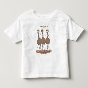 T-shirt Pour Les Tous Petits Drôle dessin animé du trio australien emu