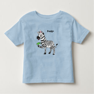 T-shirt Pour Les Tous Petits Drôle dessin animé zèbre