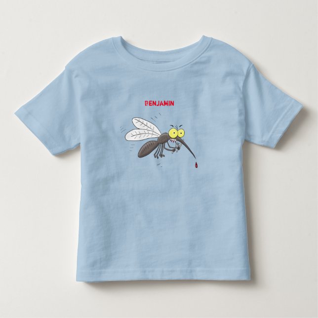 T-shirt Pour Les Tous Petits Drôle dessin d'insecte moustique (Devant)