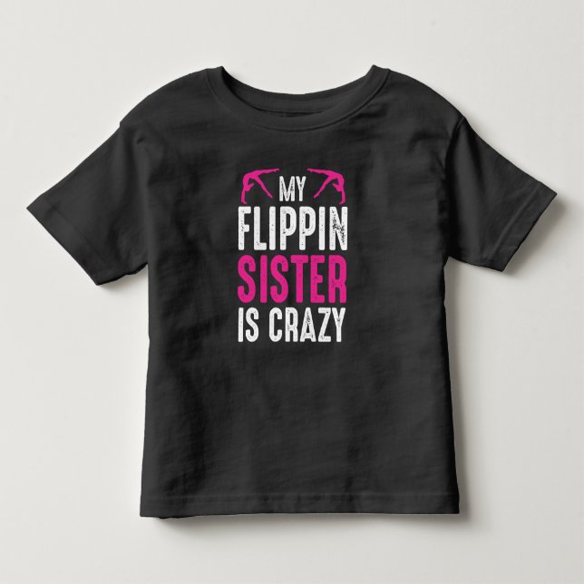 T-shirt Pour Les Tous Petits Drôle Gymnaste Frère Soeur Gymnastique Tumbling (Devant)