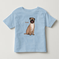 Drôle joyeux dessin animé de chien de carlin