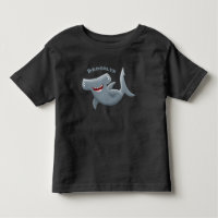 Drôle mignon requin marteau dessin animé
