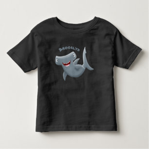 T-shirt Pour Les Tous Petits Drôle mignon requin marteau dessin animé