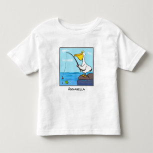 T-shirt Pour Les Tous Petits Drôle pélican de pêche