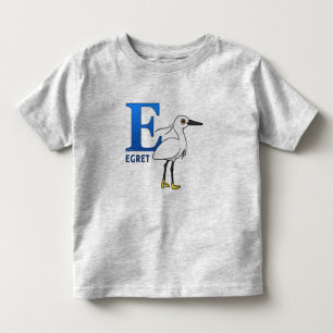 T-shirt Pour Les Tous Petits E est pour le héron