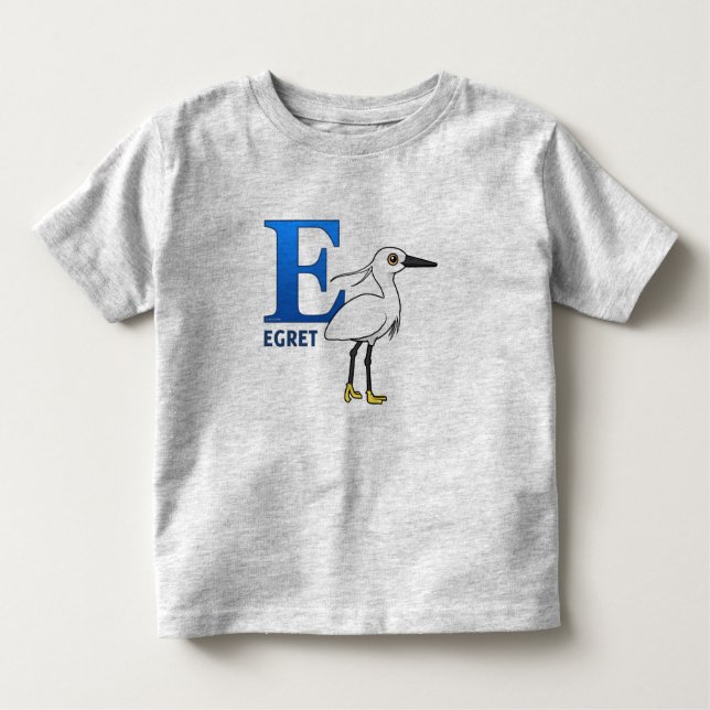 T-shirt Pour Les Tous Petits E est pour le héron (Devant)