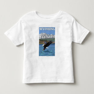 T-shirt Pour Les Tous Petits Eagle chauve plongeant - le Wyoming