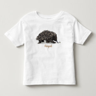 T-shirt Pour Les Tous Petits Echidna mignonne avec dessin animé d'abeille