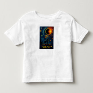 T-shirt Pour Les Tous Petits Éclipse solaire Loup Nuit étoilée Wildern