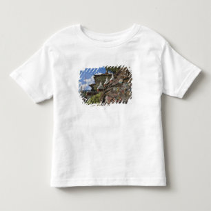 T-shirt Pour Les Tous Petits Écriture bhoutanaise sur des rochers et chortens n