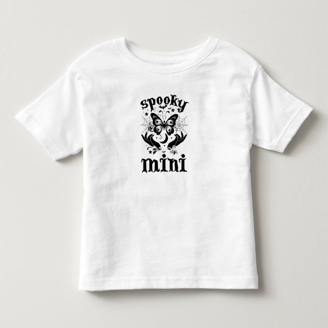 T-shirt Pour Les Tous Petits Éffrayant Mama Mini Halloween (Devant)