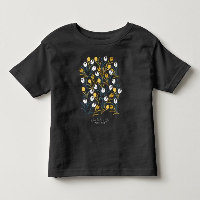 T-shirt Pour Les Tous Petits Élégant motif floral de Tulipe (Devant)