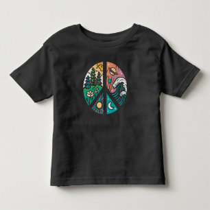 T-shirt Pour Les Tous Petits Éléments Paisibles : Nature & Cosmos