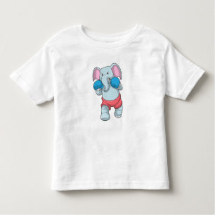 T-shirt Pour Les Tous Petits Eléphant à la boxe avec gants de boxe