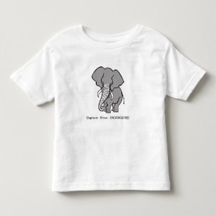 T-shirt Pour Les Tous Petits Eléphant africain mignon - Amoureux des animaux - 