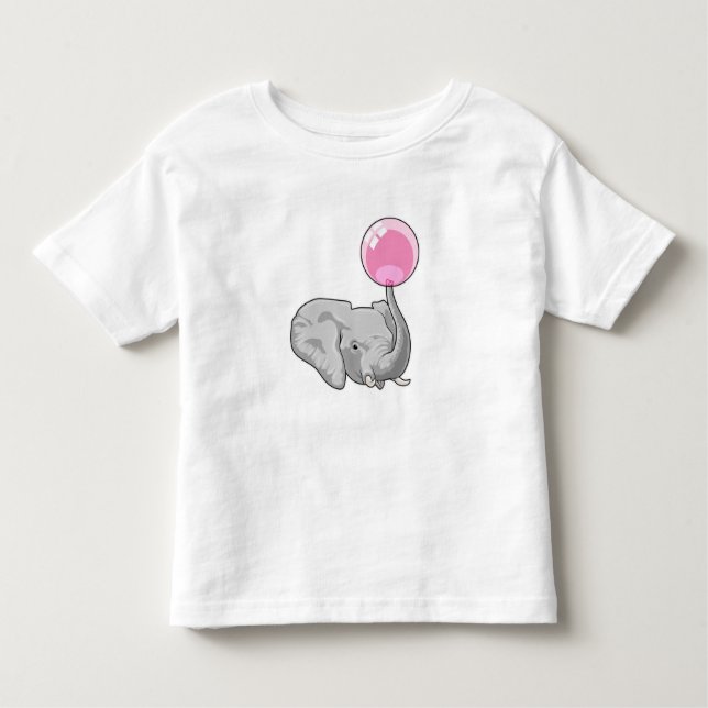 T-shirt Pour Les Tous Petits Eléphant avec ballon (Devant)