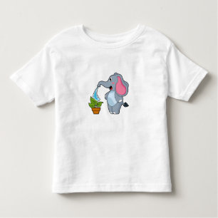 T-shirt Pour Les Tous Petits Eléphant avec Plante