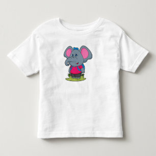 T-shirt Pour Les Tous Petits Elephant comme randonneur avec sac à dos