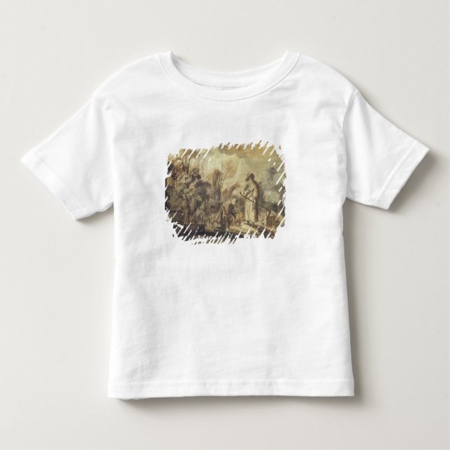 T-shirt Pour Les Tous Petits Eliezer et Rebecca au puits (Devant)