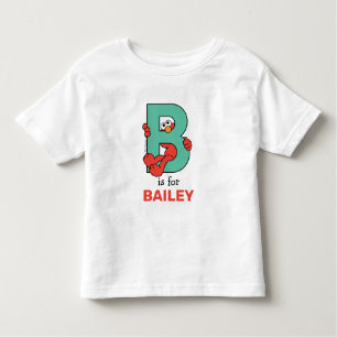T-shirt Pour Les Tous Petits Elmo Alphabet   B TURQUOISE