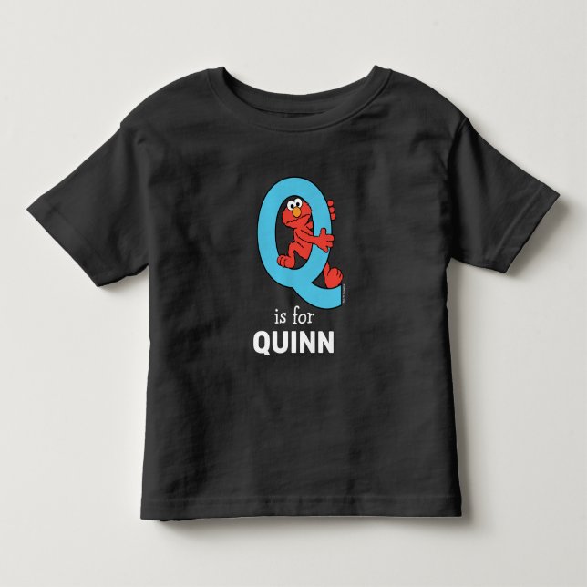 T-shirt Pour Les Tous Petits Elmo Alphabet | Bleu Q (Devant)
