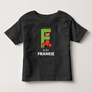 T-shirt Pour Les Tous Petits Elmo Alphabet   F Vert